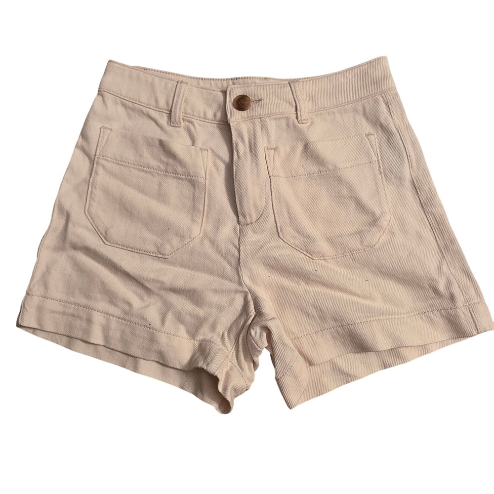 Sanctuary Beige Cotton Utility Patch Pocket Shorts Size 25 CH0365DD3